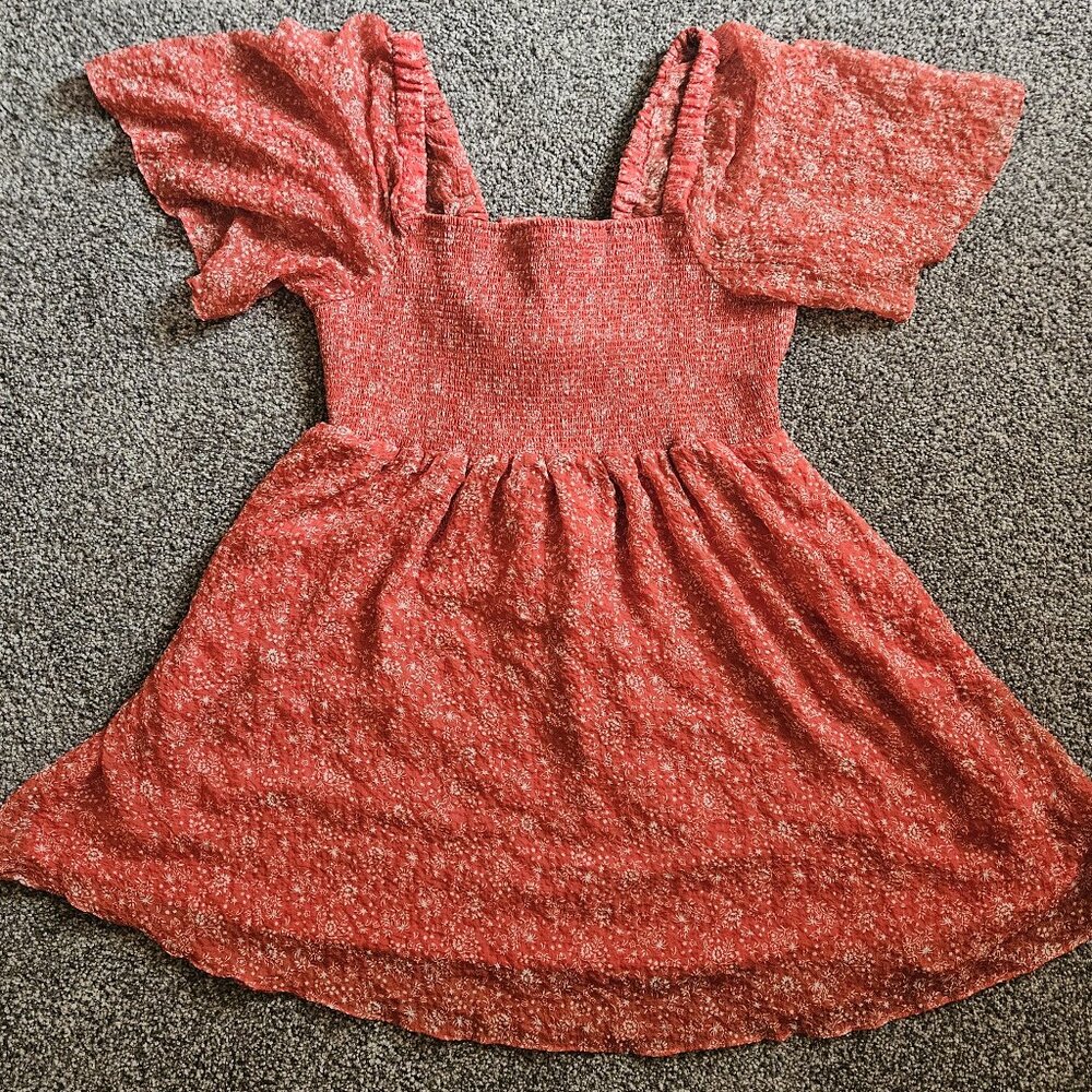 Madewell Plus Seersucker Lucie Tie-Back Mini Dress in Piazza Floral